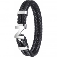 Браслет Zippo Steel Braided Leather Bracelet (20 см) купить в Костроме