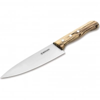 Кухонный шеф-нож Boker Tenera Chef’s Medium Ice Beech, 158 мм, сталь С75, рукоять белый бук купить в Костроме