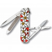 Нож перочинный Victorinox Edelweiss 0.6203.840 58мм 7 функций дизайн рукояти Эдельвейс купить в Костроме