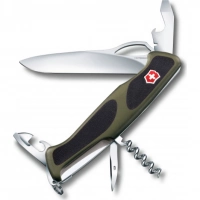 Нож перочинный Victorinox RangerGrip 61 0.9553.MC4 130мм 11 функций чёрно-зеленый купить в Костроме