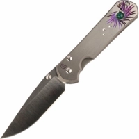 Нож складной Chris Reeve Large Sebenza 21 Agate Cabochon, сталь CPM-S35VN, рукоять титан купить в Костроме