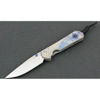 Нож складной Chris Reeve Large Sebenza 21 Almandine Cabochon, сталь CPM-S35VN, рукоять титан купить в Костроме