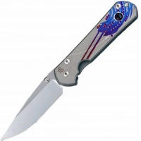 Нож складной Chris Reeve Large Sebenza 21 Ametyst Cabochon L21UN E Amethyst SS14, сталь CPM-S35VN, рукоять титан купить в Костроме