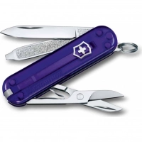 Нож Victorinox Classic SD Colors, Persian Indigo (0.6223.T29G) фиолетовый полупрозрачный, 7 функций 58мм купить в Костроме