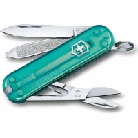 Нож Victorinox Classic SD Colors, Tropical Surf (0.6223.T24G) бирюзовый полупрозрачный, 7 функций 58мм купить в Костроме