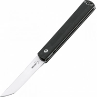 Складной нож Wasabi G10 — Boker Plus 01BO630, лезвие сталь 440C Satin, рукоять стеклотекстолит G-10, чёрный купить в Костроме