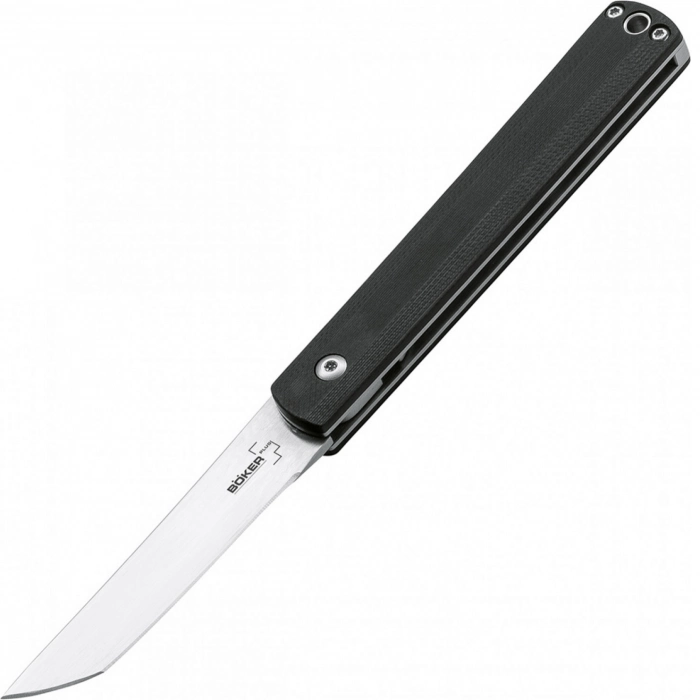 Складной нож Wasabi G10 - Boker Plus 01BO630, лезвие сталь 440C Satin, рукоять стеклотекстолит G-10, чёрный