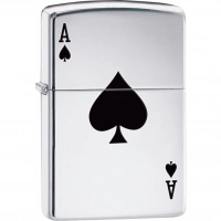 Зажигалка ZIPPO Armor™  Туз с покрытием High Polish Chrome купить в Костроме