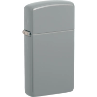 Зажигалка ZIPPO Slim® с покрытием Flat Grey, серая, матовая купить в Костроме